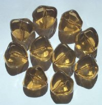 10 21x13mm Acrylic Medium Topaz Triangle Nuggets
